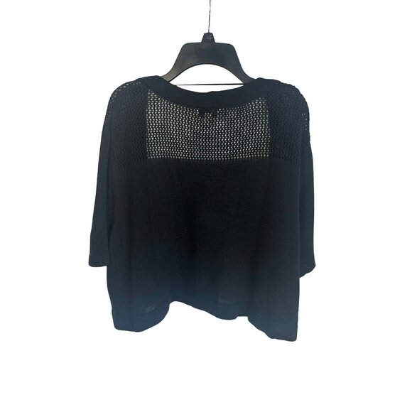 Robbie Bee Shrug 18W Black Cropped Cardigan Short Sleeve New - Picture 3 of 5